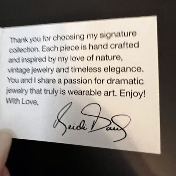 4pc Heidi Daus collection. Necklace ear rings, bracelet and a kings ring - Picture 8 of 16